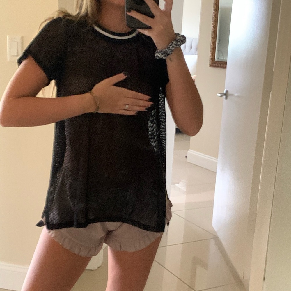 Black Mesh T-Shirt